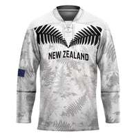 Custom New Zealand Silver Fern Football Hockey Jersey Go Aotearoa Grunge White LT14 Unisex White - Polynesian Pride