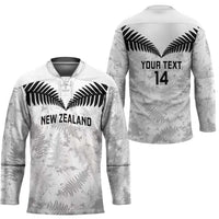 Custom New Zealand Silver Fern Football Hockey Jersey Go Aotearoa Grunge White LT14 - Polynesian Pride
