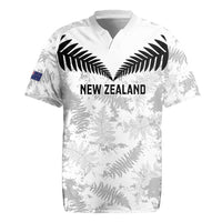 Custom New Zealand Silver Fern Football Rugby Jersey Go Aotearoa Grunge White - Polynesian Pride