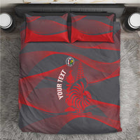 Custom New Caledonia Football Bedding Set Allez Les Cagous Grey Version - Polynesian Pride