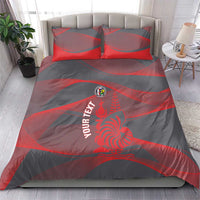 Custom New Caledonia Football Bedding Set Allez Les Cagous Grey Version - Polynesian Pride