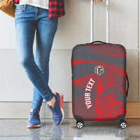 Custom New Caledonia Football Luggage Cover Allez Les Cagous Grey Version - Polynesian Pride