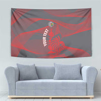 Custom New Caledonia Football Tapestry Allez Les Cagous Grey Version - Polynesian Pride