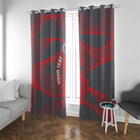 Custom New Caledonia Football Window Curtain Allez Les Cagous Grey Version - Polynesian Pride