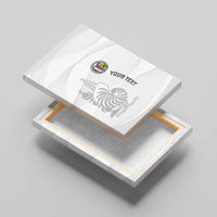 Custom New Caledonia Football Canvas Wall Art Allez Les Cagous White Version - Polynesian Pride