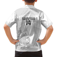 Custom New Caledonia Football Family Matching Puletasi and Hawaiian Shirt Allez Les Cagous White Version - Polynesian Pride