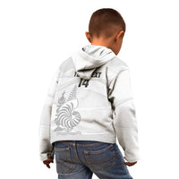 Custom New Caledonia Football Kid Hoodie Allez Les Cagous White Version - Polynesian Pride