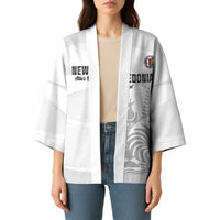 Custom New Caledonia Football Kimono Allez Les Cagous White Version - Polynesian Pride
