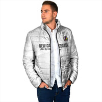 Custom New Caledonia Football Padded Jacket Allez Les Cagous White Version - Polynesian Pride