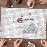 Custom New Caledonia Football Puzzle Allez Les Cagous White Version - Polynesian Pride