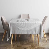 Custom New Caledonia Football Tablecloth Allez Les Cagous White Version - Polynesian Pride