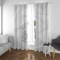 Custom New Caledonia Football Window Curtain Allez Les Cagous White Version - Polynesian Pride