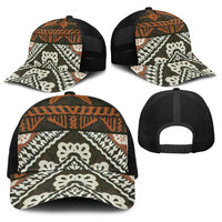 Bula Fiji Tapa Baseball Net Cap Fijian Masi Vintage Vibes - Polynesian Pride