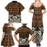 Bula Fiji Tapa Family Matching Summer Maxi Dress and Hawaiian Shirt Fijian Masi Vintage Vibes LT14 - Polynesian Pride