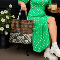 Bula Fiji Tapa Tote Bag Fijian Masi Vintage Vibes - Polynesian Pride