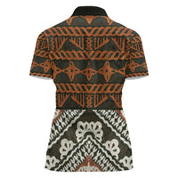 Bula Fiji Tapa Women Polo Shirt Fijian Masi Vintage Vibes LT14 - Polynesian Pride