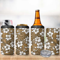 Kuvui Bula Fiji 4 in 1 Can Cooler Tumbler Fijian Tapa Seamless Hibiscus - Polynesian Pride