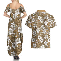 Kuvui Bula Fiji Couples Matching Summer Maxi Dress and Hawaiian Shirt Fijian Tapa Seamless Hibiscus LT14 - Polynesian Pride