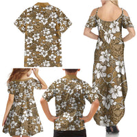 Kuvui Bula Fiji Family Matching Summer Maxi Dress and Hawaiian Shirt Fijian Tapa Seamless Hibiscus LT14 - Polynesian Pride