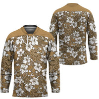 Kuvui Bula Fiji Hockey Jersey Fijian Tapa Seamless Hibiscus - Polynesian Pride