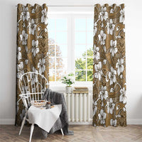 Kuvui Bula Fiji Window Curtain Fijian Tapa Seamless Hibiscus - Polynesian Pride