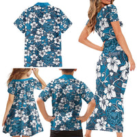 Karakarawa Bula Fiji Family Matching Short Sleeve Bodycon Dress and Hawaiian Shirt Fijian Tapa Seamless Hibiscus LT14 - Polynesian Pride