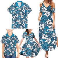 Karakarawa Bula Fiji Family Matching Summer Maxi Dress and Hawaiian Shirt Fijian Tapa Seamless Hibiscus LT14 - Polynesian Pride