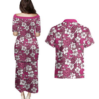 Piqi Bula Fiji Couples Matching Puletasi and Hawaiian Shirt Fijian Tapa Seamless Hibiscus LT14 - Polynesian Pride