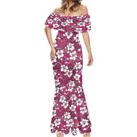 Piqi Bula Fiji Mermaid Dress Fijian Tapa Seamless Hibiscus - Polynesian Pride