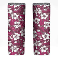 Piqi Bula Fiji Skinny Tumbler Fijian Tapa Seamless Hibiscus LT14 Pink - Polynesian Pride