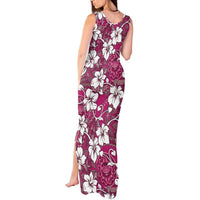 Piqi Bula Fiji Tank Maxi Dress Fijian Tapa Seamless Hibiscus - Polynesian Pride