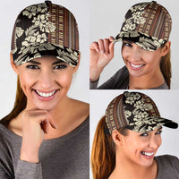 Bula Fiji Masi Classic Cap Tapa Tropical Hibiscus Half Stylized - Polynesian Pride