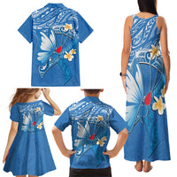 Polynesia Diabetes Awareness Month Family Matching Tank Maxi Dress and Hawaiian Shirt In November We Wear Blue LT14 - Polynesian Pride