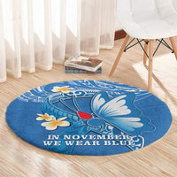 Polynesia Diabetes Awareness Month Round Carpet In November We Wear Blue
