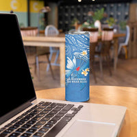 Polynesia Diabetes Awareness Month Skinny Tumbler In November We Wear Blue