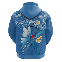 Polynesia Diabetes Awareness Month Zip Hoodie In November We Wear Blue LT14 - Polynesian Pride