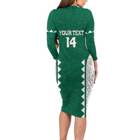 Custom Hawaii Volleyball Family Matching Long Sleeve Bodycon Dress and Hawaiian Shirt Hawaiian Kakau Pattern LT14 - Polynesian Pride