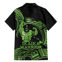 Green Hawaii Ikaika Warrior Family Matching Mermaid Dress and Hawaiian Shirt Hawaiian Power LT14 - Polynesian Pride