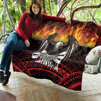 Fautasi Race Day American Samoa Quilt Bald Eagle Polynesian Tattoo