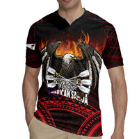 Fautasi Race Day American Samoa Rugby Jersey Bald Eagle Polynesian Tattoo