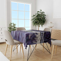Purple Traditional Cloak Aotearoa Tablecloth Maori Paua Shell Korowai Pattern