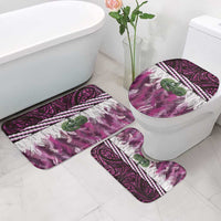 Pink Traditional Cloak Aotearoa Bathroom Set Maori Paua Shell Korowai Pattern LT14 - Polynesian Pride