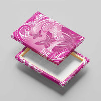 Polynesia Breast Cancer Awareness Canvas Wall Art Think Pink Ribbon Polynesian Butterflies