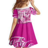 Personalised Polynesia Breast Cancer Awareness Family Matching Mermaid Dress and Hawaiian Shirt Think Pink Ribbon Polynesian Butterflies LT14 - Polynesian Pride