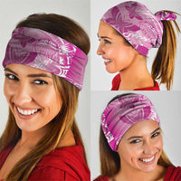 Polynesia Breast Cancer Awareness Neck Gaiter Think Pink Ribbon Polynesian Butterflies