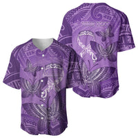 Personalised Polynesia Lupus Awareness Month Baseball Jersey Warrior Purple Ribbon Polynesian Butterflies