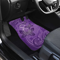 Personalised Polynesia Lupus Awareness Month Car Mats Warrior Purple Ribbon Polynesian Butterflies