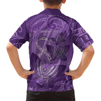 Personalised Polynesia Lupus Awareness Month Hawaiian Shirt Warrior Purple Ribbon Polynesian Butterflies