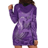Personalised Polynesia Lupus Awareness Month Hoodie Dress Warrior Purple Ribbon Polynesian Butterflies