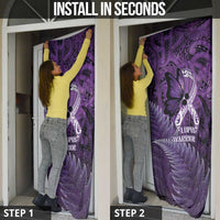 Lupus Awareness Month New Zealand Door Cover Be Strong Warrior Maori Silver Fern